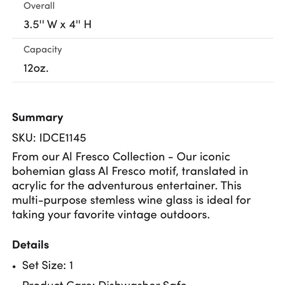 Juliska Dining Juliska Isabella Acrylic Glasses Poshmark